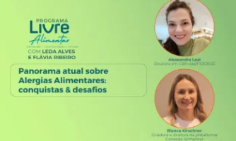 Programa Livre Alimentar 04/07/24 – Panorama atual sobre Alergias Alimentares: Conquistas & Desafios