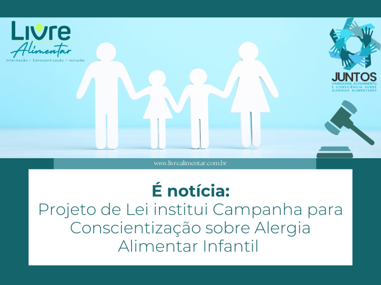 Projeto de lei institui a criação de Campanha para Conscientização sobre Alergia Alimentar Infantil