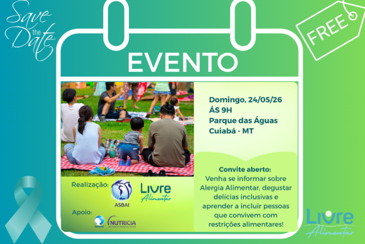 Encontro no parque terá ações de conscientização sobre Alergias Alimentares