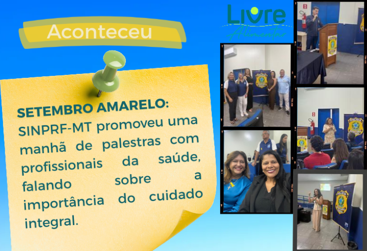 Setembro Amarelo: Sindicato promove palestras sobre saúde para policiais e familiares